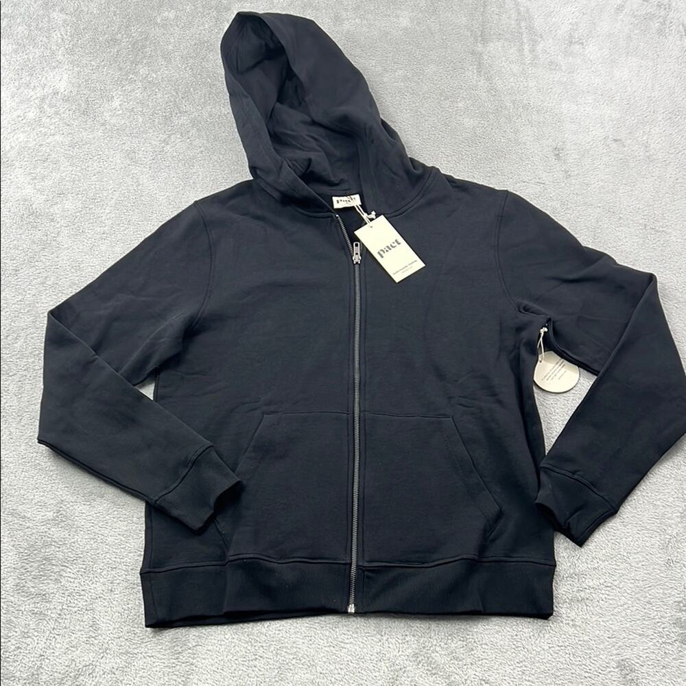 Pact Unisex Black Full-Zip Hoodie